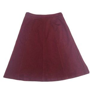 Talbots Luxe Italian Knit Burgundy Skirt Size 6